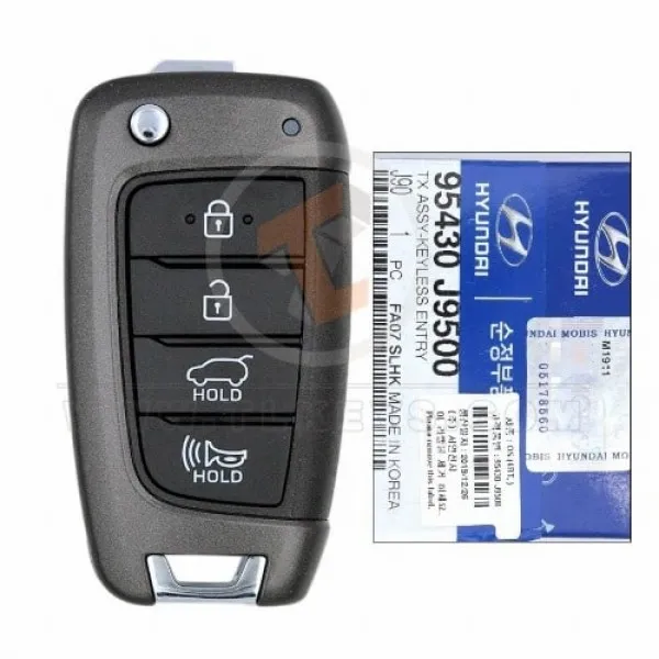 Genuine Hyundai Kona Flip Key Remote 2018 2021 P/N: 95430-J9500 Panic Button Yes