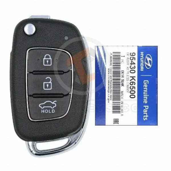 Genuine Hyundai GRAND I10 Flip Key Remote 2020 P/N: 95430-K6500 Transponder Chip ID 4A