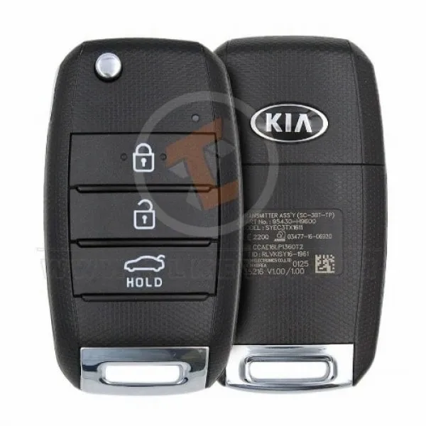 Genuine Kia Rio Flip Key Remote 2018 2019 P/N: 95430-H9600 433MHz Transponder Chip TIRIS
