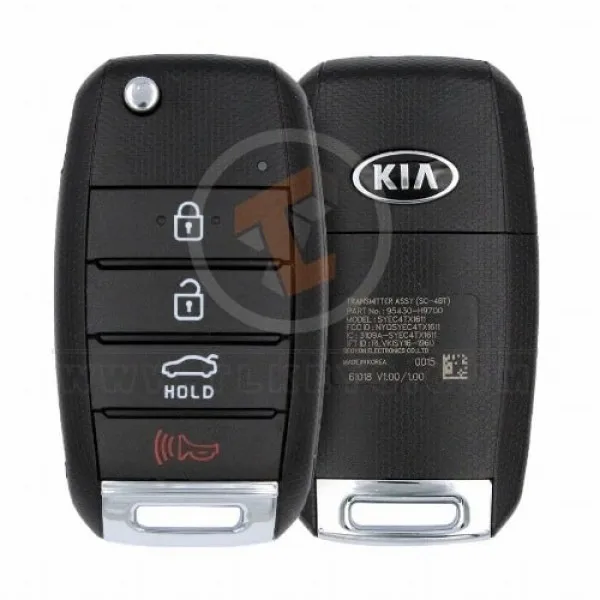 Genuine Kia Rio Flip Key Remote 2018 2021 P/N: 95430-H9700 433MHz Panic Button Yes