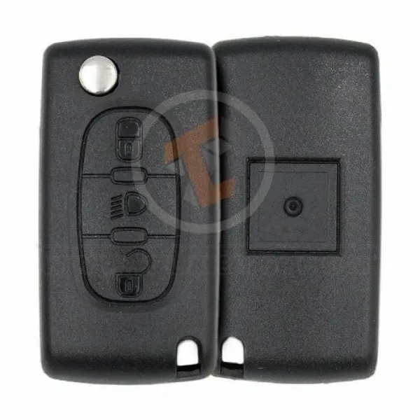  Peugeot 407 Flip Key Remote 2006 2011 433MHz 3 Buttons Transponder Chip PCF7961
