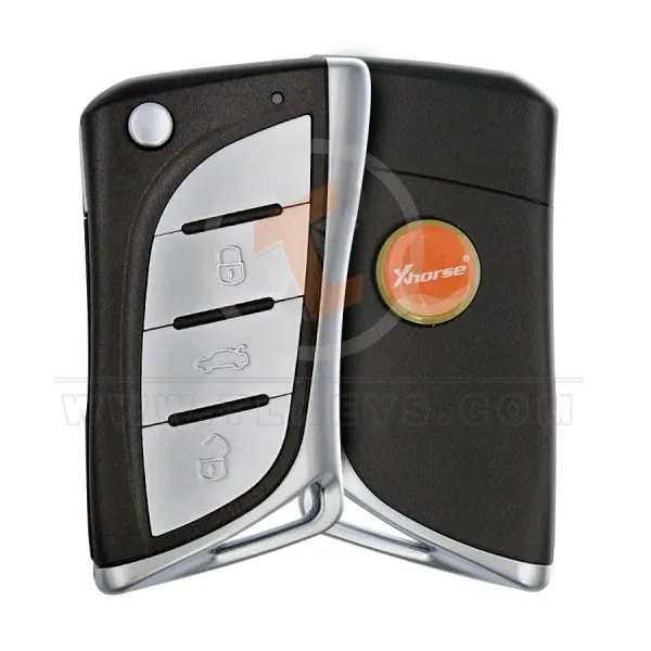 Xhorse XELEX0EN Flip Key Remote 3 Buttons Transponder Chip ID 47