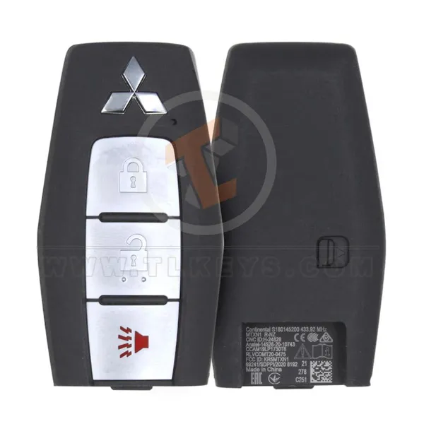 Original Mitsubishi 2022 Smart Key Shell 3B Emergency Key/blade Not Included