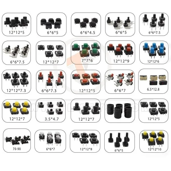 MicroSwitch Tactile Button With 25 Models (nos. 76-100) Status Genuine