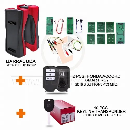 Barracuda with Full Set Adapters + 2 Pcs Honda Accord 2018 Key Programming Diagnostics Tools